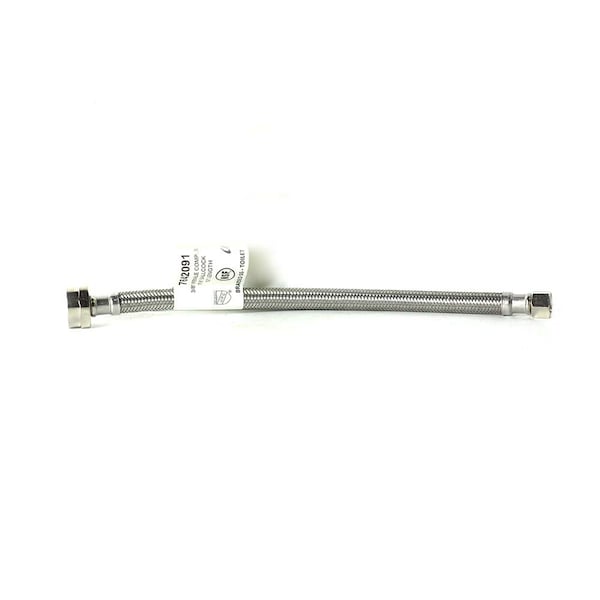 Thrifco Plumbing 1/2 Inch FIP. x 7/8 Inch Ballcock x 12 Inch Long Stainless Steel Riser 7642086 - main
